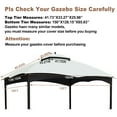 thumbnail image 3 of Replacement Canopy Top for Heavy Duty Gazebo Roof Gazebo Top with Air Vent 10X12 Gazebo CoverReplacement Top Only (White), 3 of 6