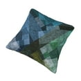 thumbnail image 3 of YFYANG Square Decorative Throw Pillow Case (Without Pillow Insert), Vintage Blue-Green Geometry Bedroom Sofa Car Cushion Cover, 22"x22", 3 of 9