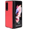thumbnail image 3 of Plain Case for Samsung Galaxy Z Fold 4, Premium Lychee Patterned PU Leather + Hard PC Shell Ultra Thin Slim Durable Protective Phone Cover for Samsung Galaxy Z Fold 4,Red, 3 of 5