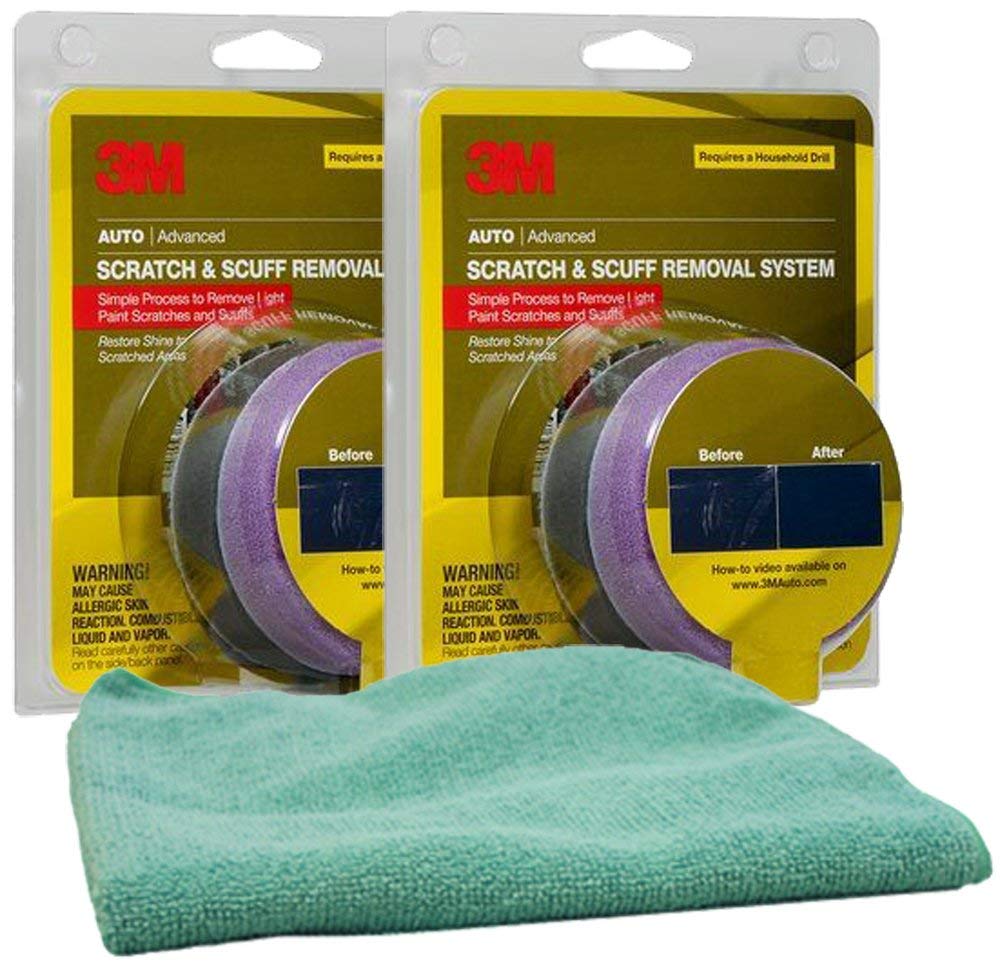 3M Scratch Remover Kit Bundle with Microfiber Cloth (3 Items)