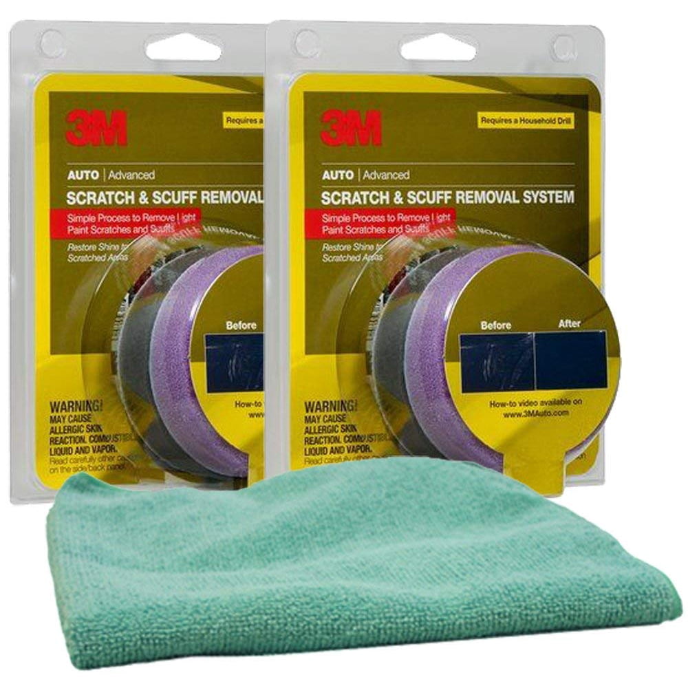 3M Scratch Remover Kit Bundle with Microfiber Cloth (3 Items)