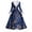 Blue1, variant on Womens Celestial Dress Moon Star Print V Neck Long Sleeve Fuzzy Neckline Fitted Waist Flared Maxi Hem Evening Gown