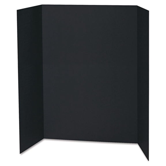 Pacon P3766 48 in. x 36 in. Spotlight Corrugated Presentation Display Boards - Black/Kraft (24/Carton)