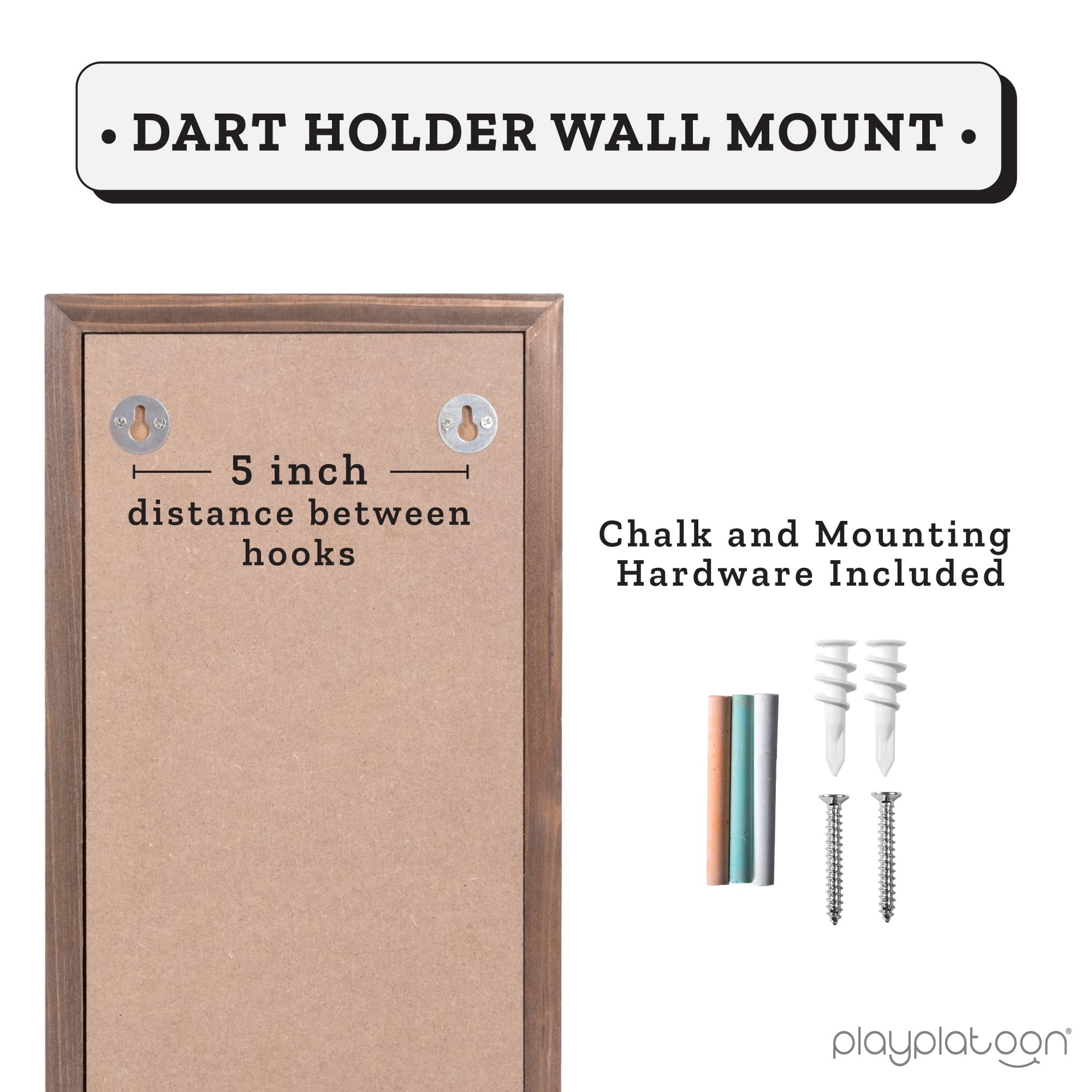 Platoon Dart Scoreboard & Holder Wall Mount with Bottle Opener - Wood Chalkboard Dart Board Game Room Accessories & Decor for Man Cave Dartboard Cabinet, Storage