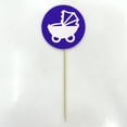 thumbnail image 3 of Darling Souvenir, Baby Pram Baby Shower Cupcake Toppers, Dessert Decorations - Pack Of 20, 3 of 3