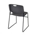 thumbnail image 5 of Kahlo 42" Square Breakroom Table- White- Black Base & 4 Zeng Stack Chairs- Black, 5 of 8