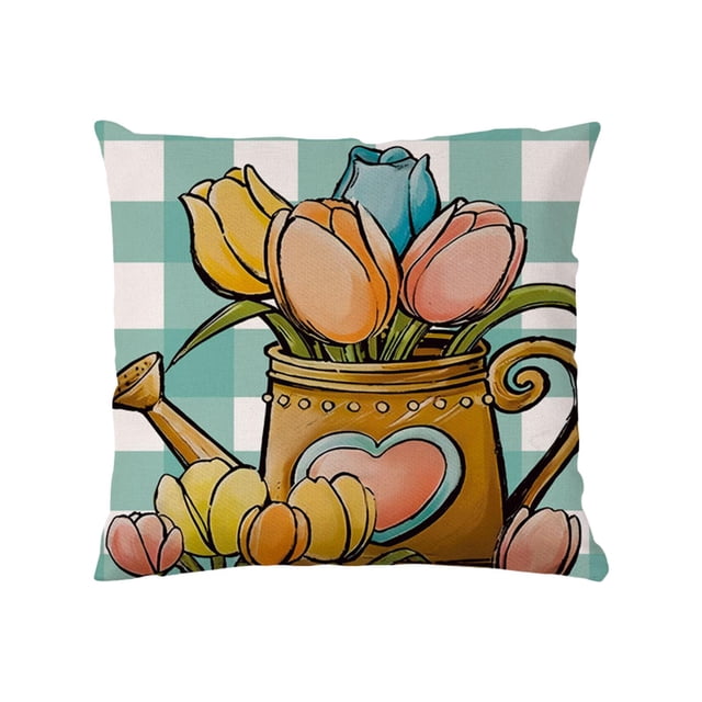 Fundas de almohada, funda de cojín, decoración, primavera, bendición suave, fiesta, Estilo D