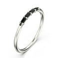thumbnail image 2 of 0.26ct black diamond moissanite 10k White Gold Morse Code Rings, 2 of 4