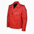 thumbnail image 5 of Maoxin Mens Leather Jacket Men's Motorcycle Leather Jacket Top With Zipper Plus Size Leather Jacket Leather Jacket Plus Size Red L, 5 of 5