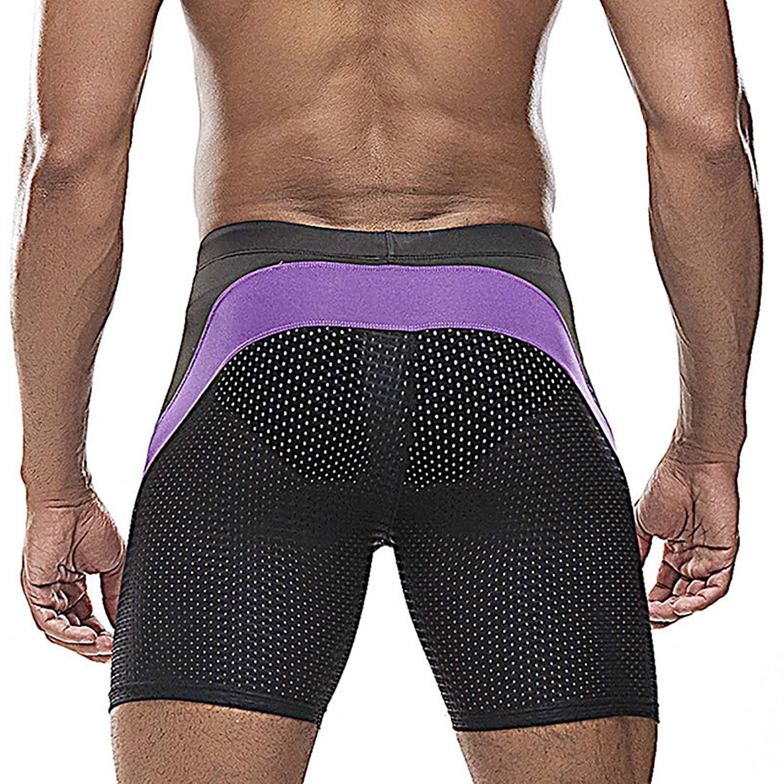 Mens Swim Trunks Quick-Drying Low Waisted Swimming Bottoms Stretchy Slim Color Block Breathable Hollow-Out Athletic Swimwear Bathing Suits Shorts