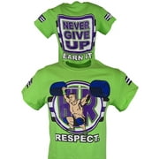 John Cena Cenation Respect Green Mens Costume Hat T-shirt Wristbands M