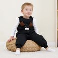 thumbnail image 6 of akafmk Toddler Winter Fleece Lined Overalls Padded Warm Snowsuit Casual Comfortable Sleeveless Zipper Jumpsuit, Size 0-1 Year, 6 of 8