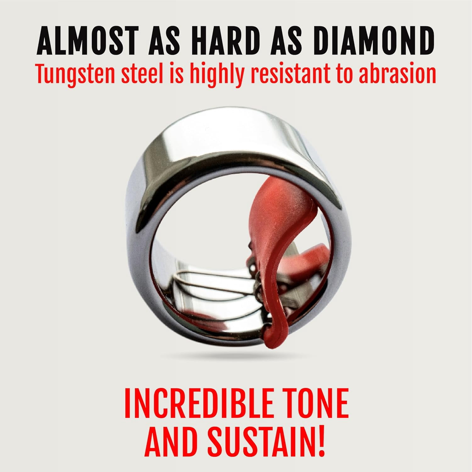 BLACK MOUNTAIN Slide Guitar Ring Regular- New Invention Made From Tungsten Steel