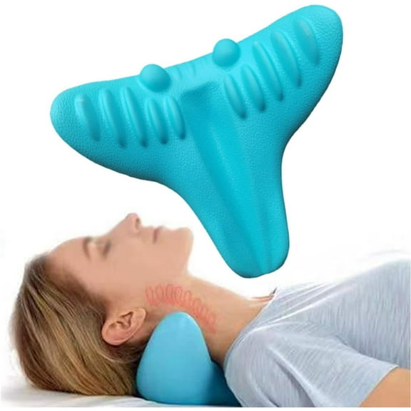 Neck and Shoulder Relaxer, Chiropractic Pillow, Neck Corrector, Cervical Traction Device for TMJ Pain Relief and Cervical Spine Alignment for Travel Relaxation Pains Relief Therapy