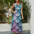 thumbnail image 3 of Mermaid Fish Scales Sleeveless Dress Female Clothing Dress Women Summer 2025 Dress, 3 of 6