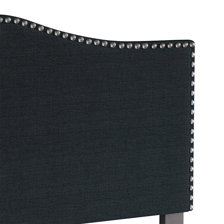 Castle Place Queen Headboard, Curved Nailhead Trim photo 3