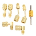 thumbnail image 1 of Kit de Adaptador R410a, Adaptador de Manguera de Refrigerante Resistente a la erosión A Prueba de Fugas para 1/4/4in Para El Acondicionador de Aire Dividido R410a Mini Split, 1 of 7