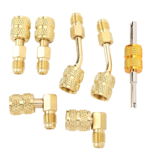Kit de Adaptador R410a, Adaptador de Manguera de Refrigerante Resistente a la erosión A Prueba de Fugas para 1/4/4in Para El Acondicionador de Aire Dividido R410a Mini Split
