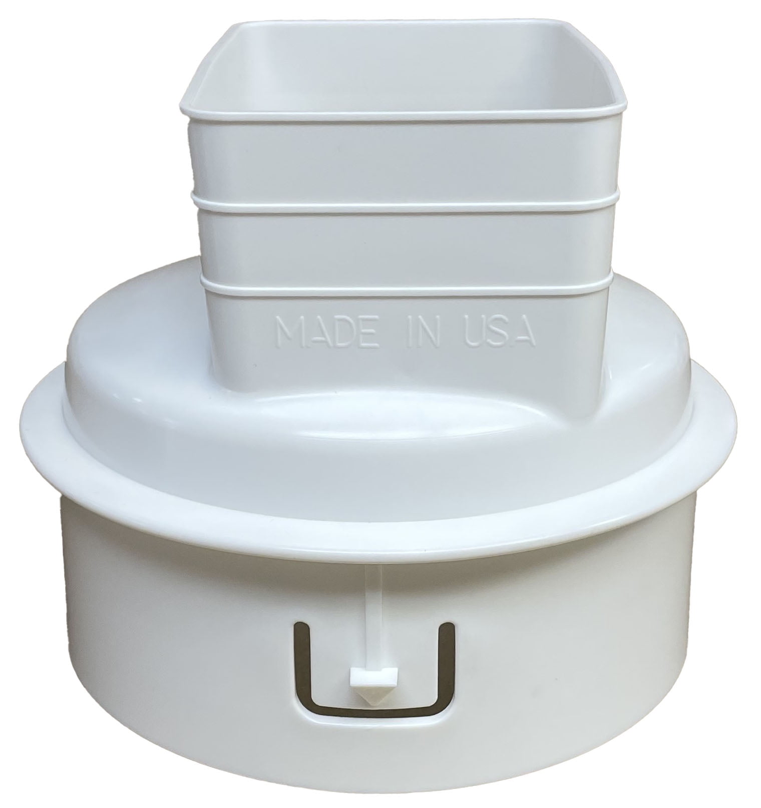 Plastic Universal Downspout to Drain Tile Adapter (3x46, White