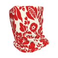 thumbnail image 2 of KLL Flowers Red Beige Pirnt Wicking Running Beanie Head Wrap Cycling Bandana for Men Women, 2 of 8