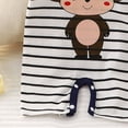 thumbnail image 6 of Qopobobo Newborn Outfit Newborn Baby Boy Summer Outfit Romper Letter Embroidery Short Sleeve Jumpsuit Bodysuit Cute Infant Waffle Clothes Black,12-15 Months, 6 of 7