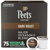 Peet's Coffee, Major Dickason's Dark Roast Single Serve Coffee Pods, 75 Count