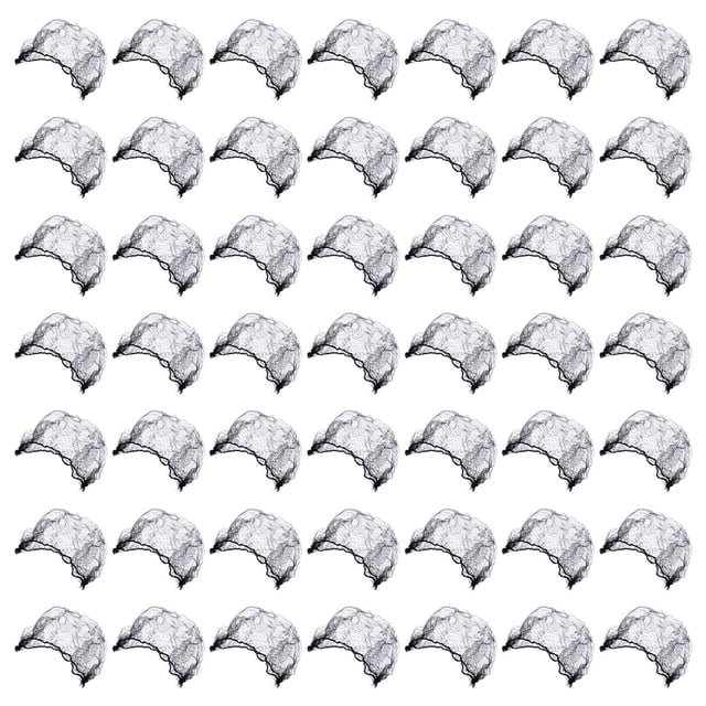 MasteelfCA 100pcs Hair Nets Invisible Elastic Mesh for Wig and Hair Fixing (Rough Black 30)