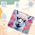 thumbnail image 3 of Alpaca Square Desk Pad Mouse Pad, 8.3x9.8 Inch Non-Slip Rubber Bottom Printed Mousepad for Office and Gaming, 3 of 6