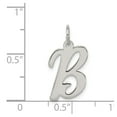 thumbnail image 3 of Sterling Silver Rhodium-plated Medium Script Initial B Charm, 3 of 3