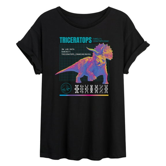 Jurassic Park - Triceratops - Women's Oversized Graphic T-Shirt