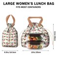 thumbnail image 5 of Saint Bernard Dog Breed and Flower Floral Drawstring Lunch Bag Women - Drawstring Lunch Bag Insulated for Work Office - Stain-Resistant Large Lunchbags for Women with Multi-Pockets, 5 of 6