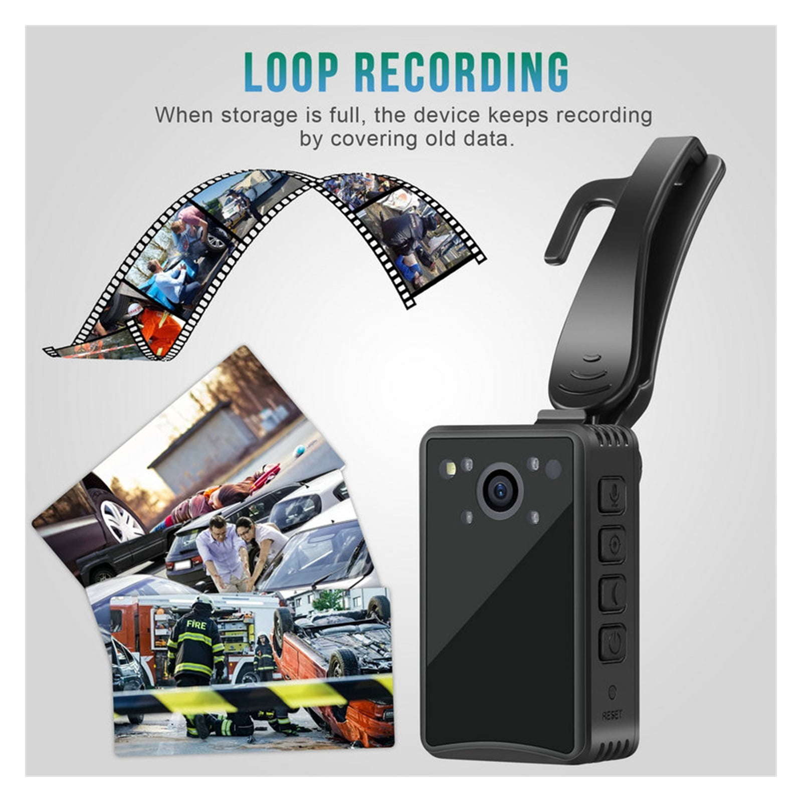 A23 Police Body Camera HD 1080P DVR Video Security Cam IR Night Vision Mini Camcorders with 14 H Long Battery Life Recording ,True Resolution