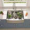 thumbnail image 5 of 30inch  Farmhouse Sink, 30" x 22" Stainless Steel Workstation Kitchen Sink, Ledge Kitchen Sink Single Bowl Apron front Kitchen Sink with Integrated Ledge, 5 of 8