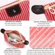 thumbnail image 3 of Waterproof nylon toilet bag for skin care products, simple suitcase, laundry, striped Jiaozi cosmetic bag red, 3 of 4