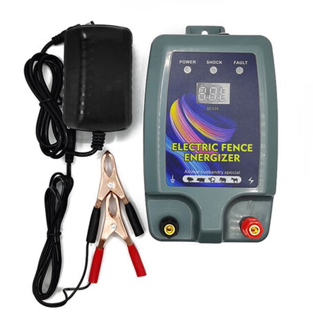 Cerca eléctrica para ganado, cerca para animales, energizador de alta potencia, 3 modos de energía para avicultura (enchufe multicolor-UE)