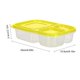 thumbnail image 3 of 4uds. Contenedor de frutas de 3 compartimentos, caja Bento de PP reutilizable para estudiantes (amarillo), 3 of 3