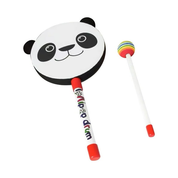 JWQFBC Kids Hand Drum Musical Instruments Tambourine Cartoon with Mallet for Kids Drums