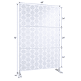 thumbnail image 3 of Tcbosik Metal Privacy Screen for Outside, 76"H x 48" Decorative Privacy Fence, Freestanding Privacy Trash Can Fence Screen for Garden Balcony, Backyard, White, 3 of 8