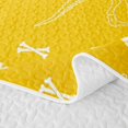 thumbnail image 5 of Homewish Cartoon Dinosaur Print Quilt Full for Kids, Orange White Full Bedspread Sets, 3-Piece, 1 Comforter and 2 Pillowcases, 5 of 7