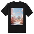 thumbnail image 2 of Plus Size Shirt for Women Black Tops for Women Oversized Short Sleeves Shirt for Women Flowers7 T Shirt Crewneck Shirt for Women L, 2 of 5