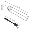 thumbnail image 3 of Brochettes en Acier Inoxydable Semi-Automatiques pour Barbecue Extérieur Fourchette de Gril à Trois Broches pour, 3 of 8