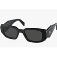 thumbnail image 2 of PR 17WS 1AB5S0 Unisex Black Plastic Rectangle Sunglasses Grey Lens, 2 of 4