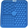thumbnail image 2 of Lick Mat for Dogs Silicone Dog Mat 6 Inch Dog Slow Feeder Dog Puzzle Feeder Calming for Dogs Non Slip Waterproof Blue, 1 Pack, 2 of 6