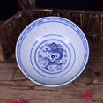 thumbnail image 5 of Ceramic Ramen Noodle Bowls, Blue and White Porcelain Chinese Retro Dessert, Soup, Cereal, Rice, Udon, Asian Noodles Bowl,4in,2PCS, 5 of 7