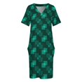 thumbnail image 4 of Diseños de jefe cuadrado: vestido de noche con bolsillo de ante azul verdoso vestidos de mujer para eventos especiales, 4 of 7
