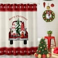 thumbnail image 5 of Merry Christmas Shower Curtains for Bathroom, Red Xmas Trucks Gnome Pine Tree Snow Linen Waterproof Fabric Shower Curtain for Bathroom Bathtub Decoration, Machine Washable, 54x"78", 5 of 9