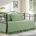 thumbnail image 2 of Daybed Cover Sets- Diamond Stitching Daybed Bedding Set, All Season Cozy Bedding with Bedskirt with Shams, Microfiber Filling, 5 Pieces, Navy Blue, 2 of 8