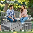 thumbnail image 7 of Flamaker 80 Gallon Storage Bench Outdoor Indoor, Durable All-Weather Seating with Hidden Storage, Lockable Deck Box for Garden, Patio, Poolside (Grey), 7 of 7