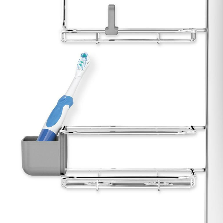 simplehuman Adjustable Shower Caddy, Stainless Steel and Anodized Aluminum  