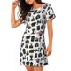 thumbnail image 2 of Balery Cool Camera Camisón de manga corta con cuello redondo para mujer, cómodo y elegante., 2 of 6